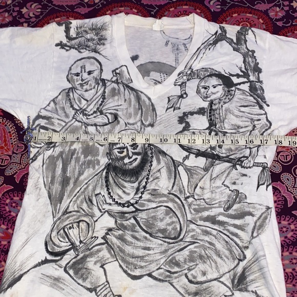 Vintage 80s Hand Drawn Kung-Fu legends T-shirt. Size L. See measurements - Picture 8 of 12